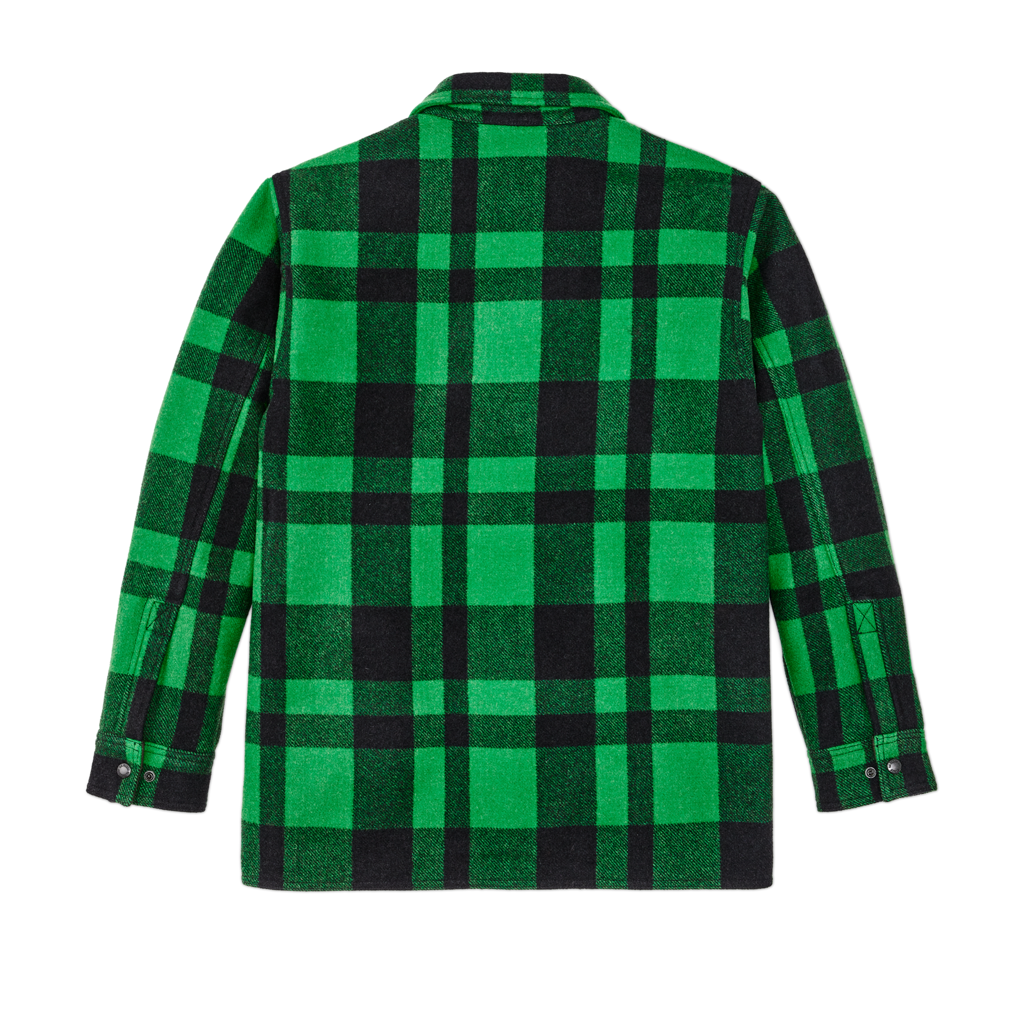 Lined Mackinaw Wool Jac Shirt - Acid Green / Black Heritage Plaid X - Image 2