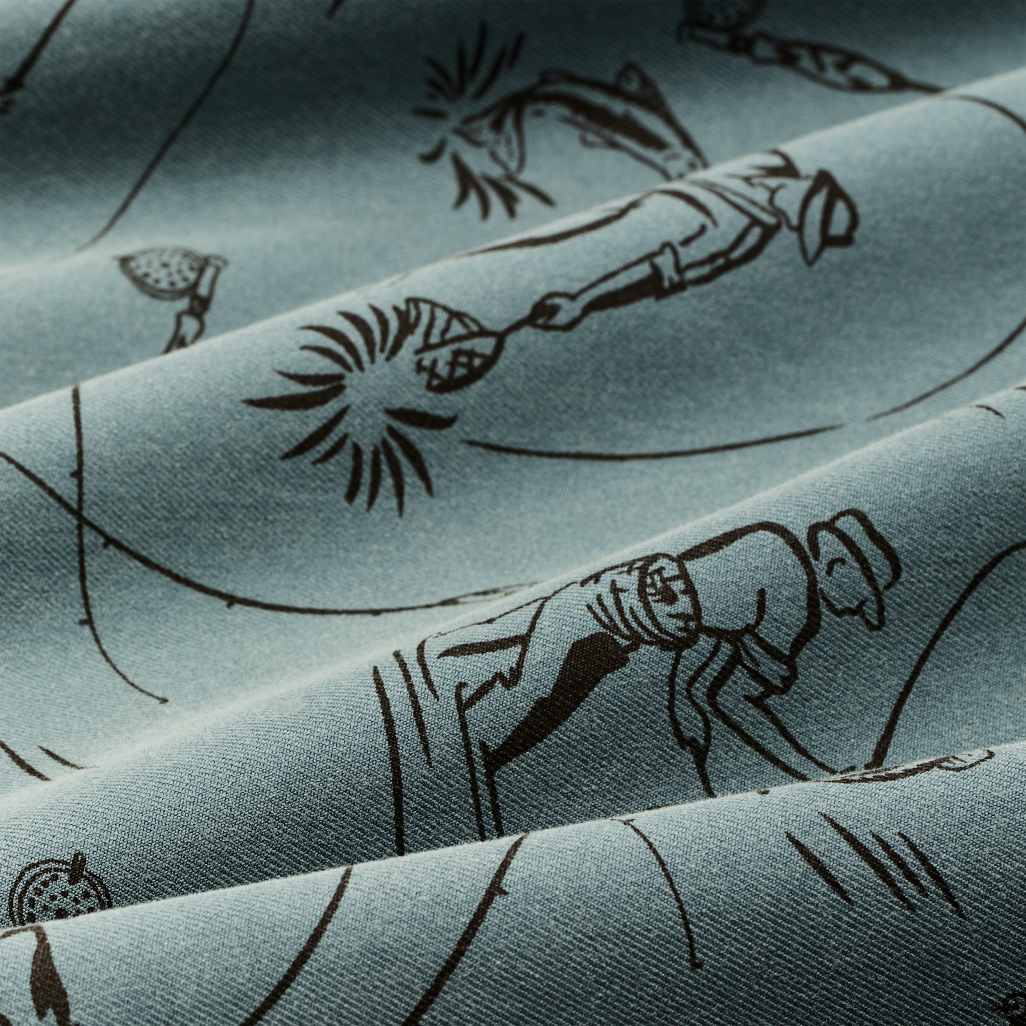 Short Sleeve Lightweight Alaskan Guide Shirt - Blue Gray / Fly Fishing - Image 6