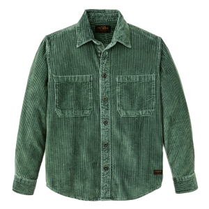 6-wale Corduroy Shirt - Seabed Green