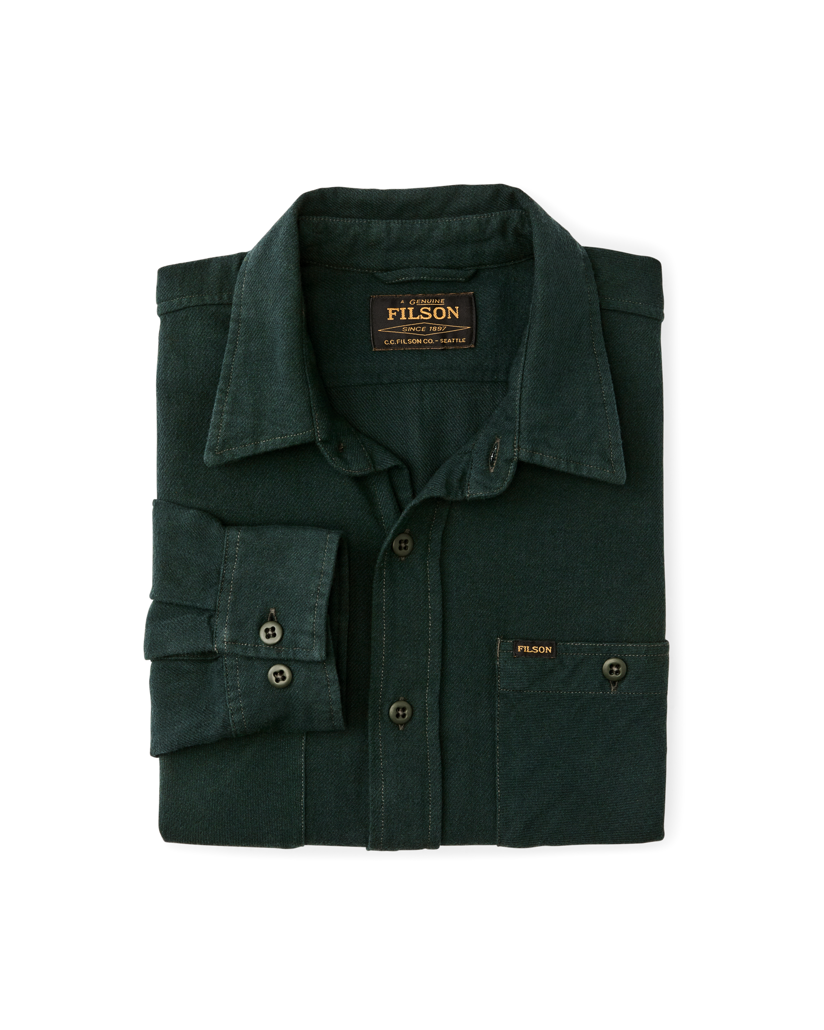 The Rangeland Flannel Shirt - Forest Green - Image 4