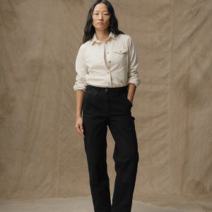 Women's Canvas Work Pants - Faded Black