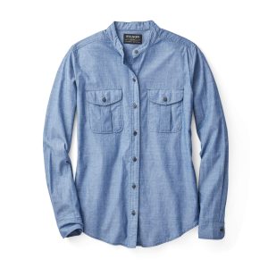 Women's Kadin Island Shirt - Indigo Chambray