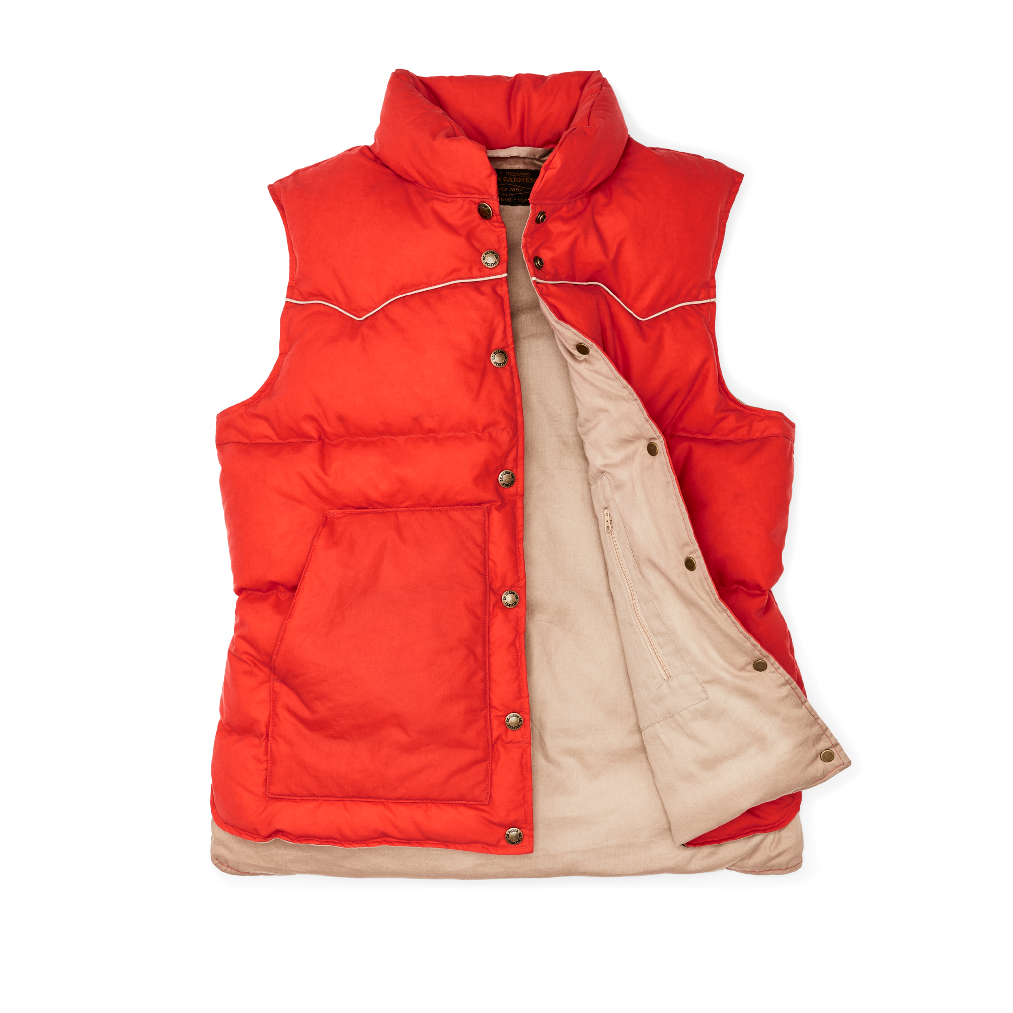 Women's Waxed Down Vest - Campfire - Image 3