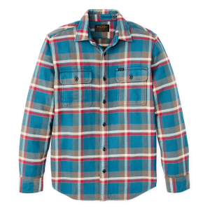 Vintage Flannel Work Shirt - Blue / Gray / Multi Plaid